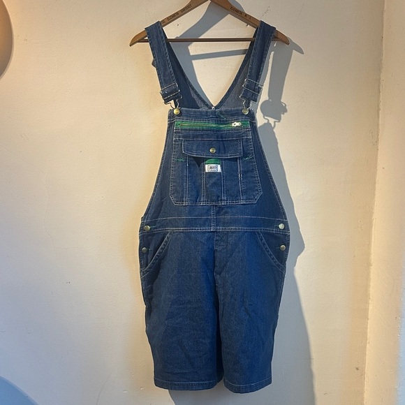 Liberty Denim Overall Shorts with Pocket Detail - Picture 1 of 4